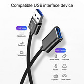 Cablu de date convenabil Plug and Play anti-înfășurare Cablu USB ușor pentru unitatea flash Linia de date Transfer de date