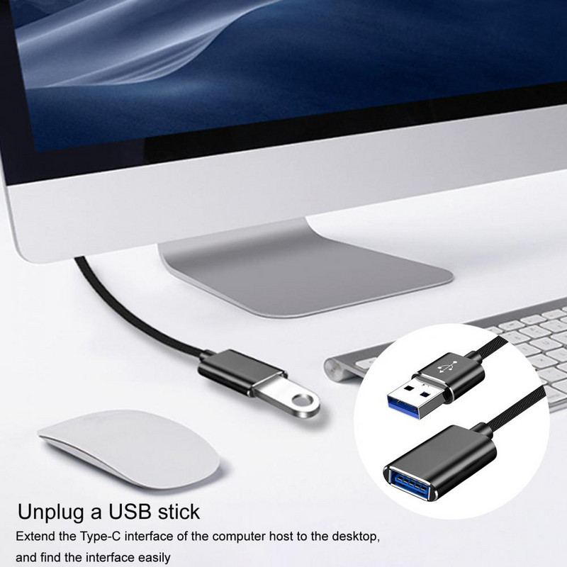 Cablu de date convenabil Plug and Play anti-înfășurare Cablu USB ușor pentru unitatea flash Linia de date Transfer de date