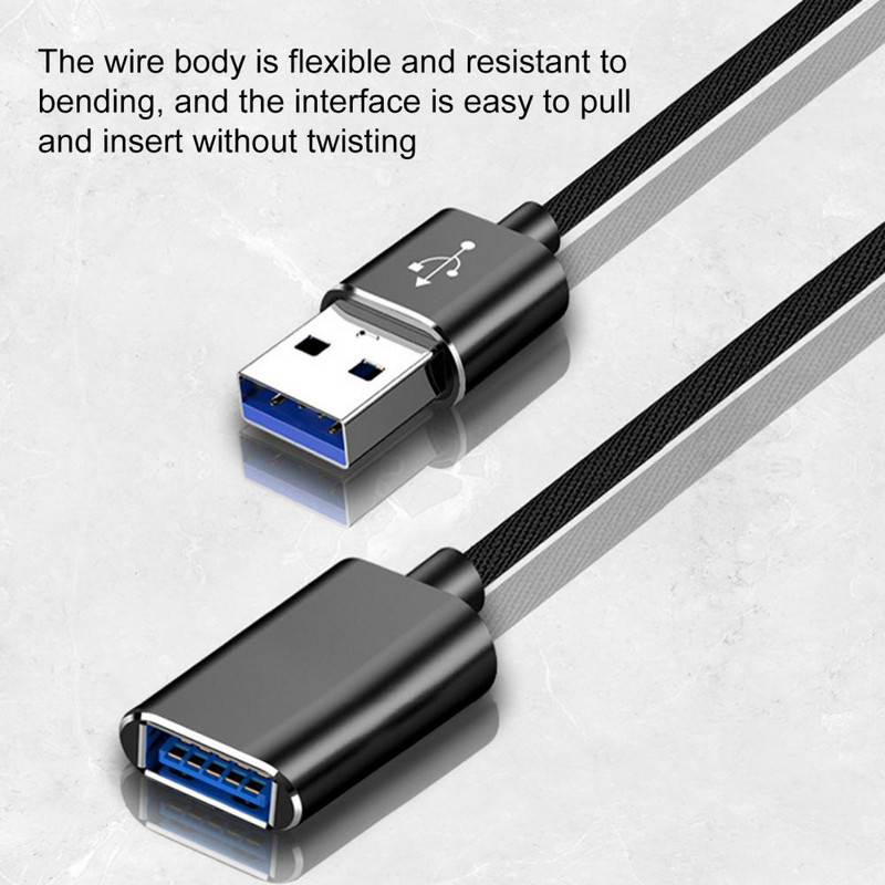 Cablu de date convenabil Plug and Play anti-înfășurare Cablu USB ușor pentru unitatea flash Linia de date Transfer de date