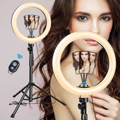 10-inčni prsten za selfije Svjetleća prstenasta svjetiljka LED sa stativom USB držač za telefon za YouTube Live Streaming Šminkanje Video Fotografija