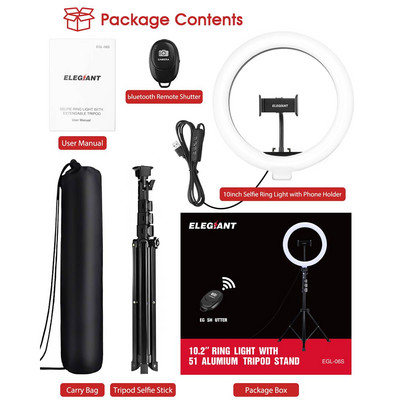 10-inčni prsten za selfije Svjetleća prstenasta svjetiljka LED sa stativom USB držač za telefon za YouTube Live Streaming Šminkanje Video Fotografija