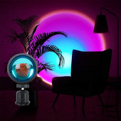 Birou de proiecție cu soare Lumină de noapte cu LED Lampă de proiecție Atmosferă curcubeu Proiecție cu LED Lumină de noapte Fundal de difuzare în direct