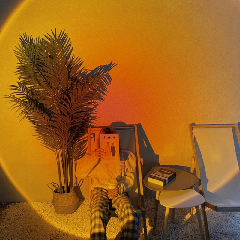 Birou de proiecție cu soare Lumină de noapte cu LED Lampă de proiecție Atmosferă curcubeu Proiecție cu LED Lumină de noapte Fundal de difuzare în direct