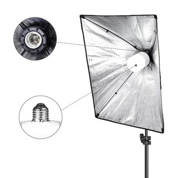 SH 4pcs Φωτογραφική λάμπα LED Λάμπες συνεχούς φωτισμού Χωρίς τρεμόπαιγμα Λευκό φως για Softbox Photo Studio110V-240V
