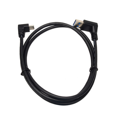 3A USB tip C dvostruki 90 stupnjeva USB C kabel 1 m pod kutom lijevo desno gore dolje Gooseneck tip USB 3.0 Type-C podatkovni kabel za brzo punjenje