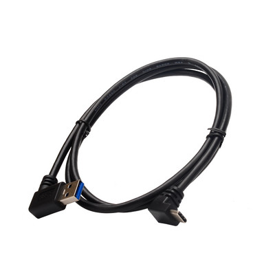 3A USB tip C dvostruki 90 stupnjeva USB C kabel 1 m pod kutom lijevo desno gore dolje Gooseneck tip USB 3.0 Type-C podatkovni kabel za brzo punjenje