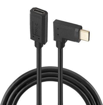 USB тип C 10Gbps удължителен кабел USB 3.1 ъглови данни Бързо зареждане 4K 60Hz кабел USB-C мъжки към женски мъжки удължителен кабел