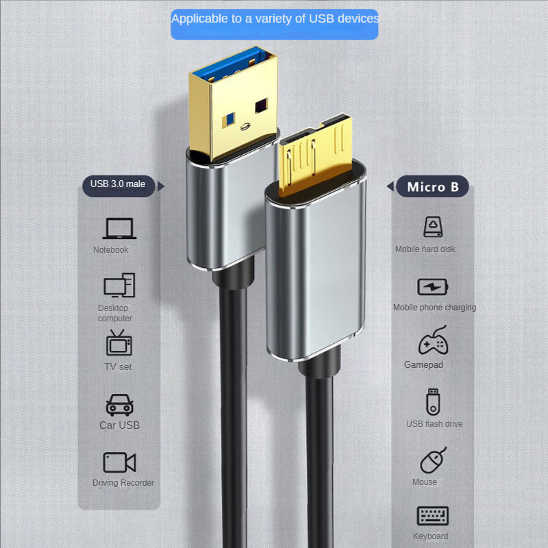 USB3.0 podatkovni kabel note3/s5wd Podatkovni kabel za mobilni tvrdi disk 3.0AM na MicroB podatkovni kabel za tvrdi disk