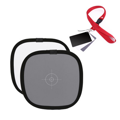 2 u 1 kartica za ravnotežu sive i bijele 12-inčna ploča s 18% sive za fotografiju Ploča za fokusiranje Zaslon za fokusiranje od 30 cm ploča za ravnotežu bijele boje