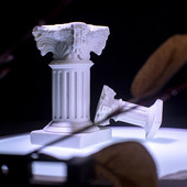 12,5 cm római oszlopok fényképezés dekoráció ékszer Mini fülke fényképezés kellékek gyűrűhöz karkötő nyaklánc fülbevaló rúzs