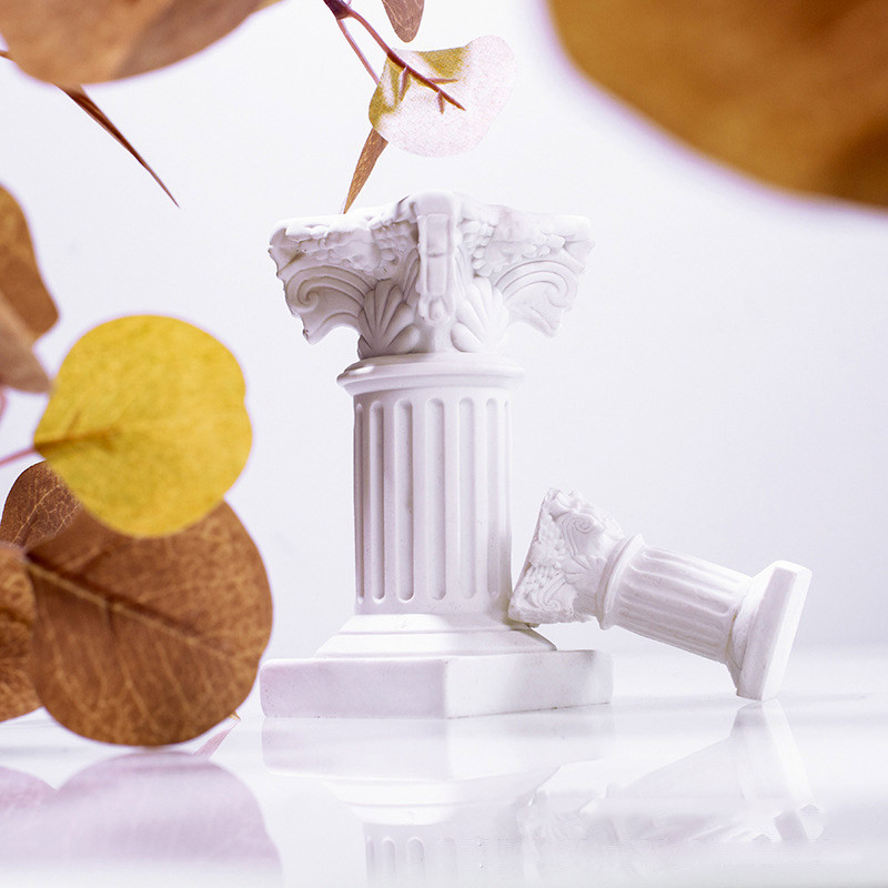 12,5 cm római oszlopok fényképezés dekoráció ékszer Mini fülke fényképezés kellékek gyűrűhöz karkötő nyaklánc fülbevaló rúzs