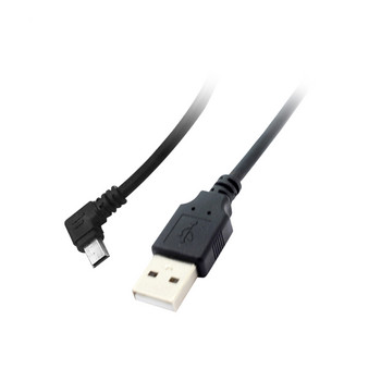 0,3M Mini USB καλώδιο Home MP3 MP4 MP5 GPS Φόρτιση αυτοκινήτου από ανδρική κάμερα Long Universal Tablet 90 μοιρών Μετάδοση δεδομένων