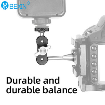 BEXIN Super Clamp with Multifunctional Magic Arm Двойна сферична глава Super clamp Mount 1/4 Thread Adapter for DSLR Cameras