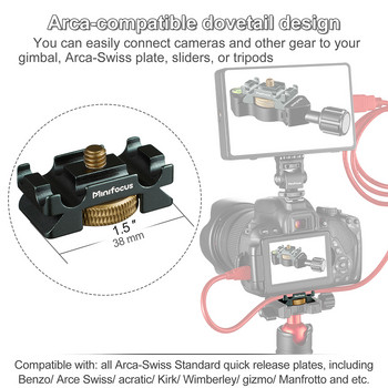 Mini Arca Block Tether DSLR фотоапарат Цифров кабел Заключване Щипка Скоба Протектор Инструменти Монтиране към статив Quick Release Plate Tethering