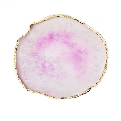 INS rotund rășină agat bucată studio foto cosmetice bijuterii panou de afișare nail art pictat paletă coaster fotografie prop