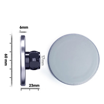 17 мм скоба със сферична глава Алуминиев адаптер Магнитен държач за телефон за iphone 14 13 12 Магнит Magsafe Автомобилна стойка за мобилен телефон