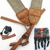 1 vnt fotoaparato dirželio diržas, reguliuojamas vintage fotoaparato dirželis, pečių kaklo diržas, skirtas Sony Nikon SLR DSLR fotoaparato universaliems priedams