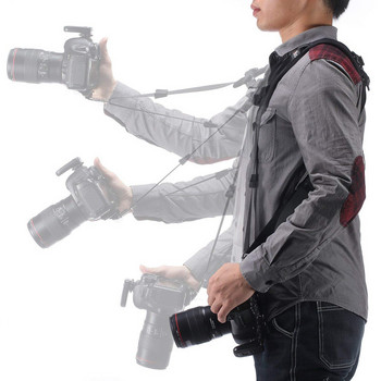 Ιμάντας ώμου κάμερας Focus F-1 υψηλής ποιότητας Quick Carry Speed Sling Μαλακό ιμάντα λαιμού ζώνης ώμου για φωτογραφική μηχανή DSLR Μαύρο