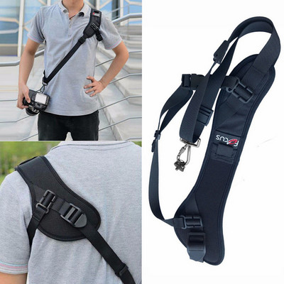 High Quality Focus F-1 Shoulder Camera Strap Quick Carry Speed Sling Soft Shoulder Sling Belt Neck Strap For Camera DSLR Black