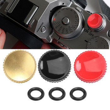 Меден вдлъбнат 12 мм бутон за освобождаване на затвора за Fujifilm X100 SLR Leica Nikon Sony Rolleiflex Minolta Olympus Camera Camera Parts