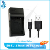 EL-EL12 Φορτιστής USB μπαταρίας για κιτ ψηφιακής φωτογραφικής μηχανής Nikon AW100 AW110 P300 P310 P340 S1000pj S1200pj S610 S610c S630 S640 S70