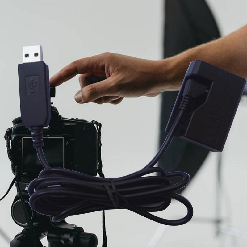 Andoer DR-E8 Dummy baterija s DC Power Bankom USB adapterom Kamera 650D 700D Zamjenski kabel 600D 550D za Canon LP