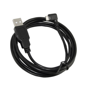 USB 2.0 Type-A мъжки към микро 5 пинов 90° ъглов мъжки преобразувателен кабел кабел