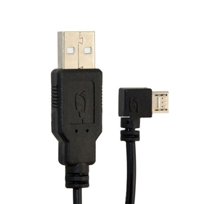 Cablu convertor USB 2.0 tip A tată la Micro cu 5 pini, unghi de 90°