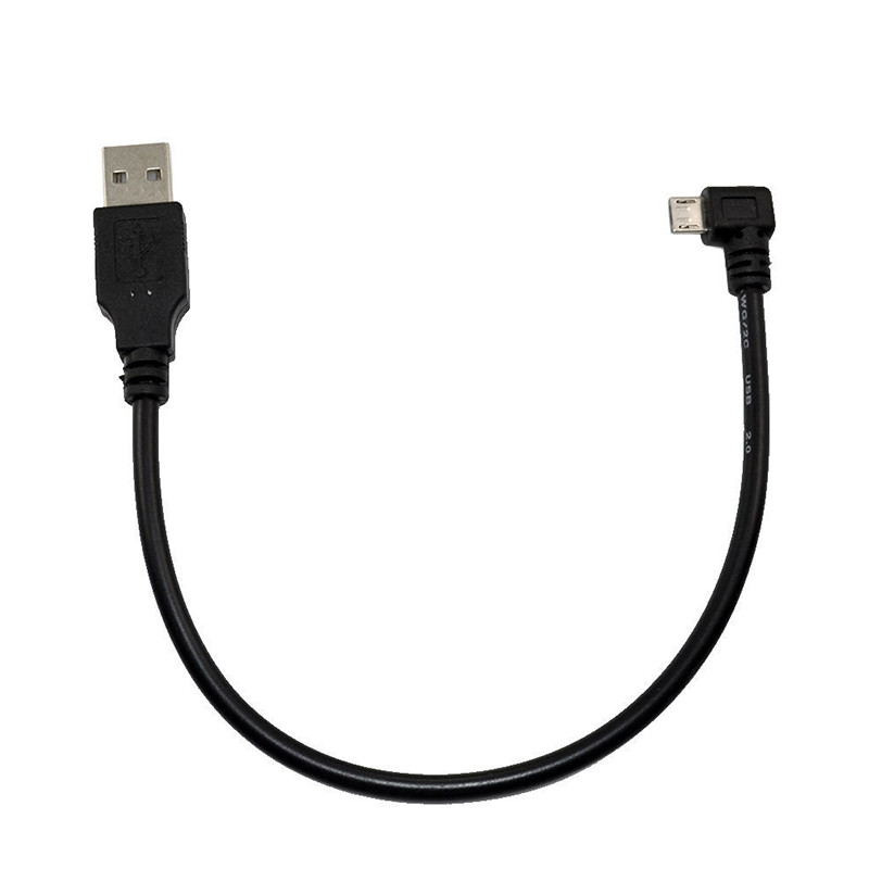 Cablu convertor USB 2.0 tip A tată la Micro cu 5 pini, unghi de 90°