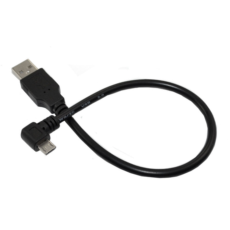Cablu convertor USB 2.0 tip A tată la Micro cu 5 pini, unghi de 90°