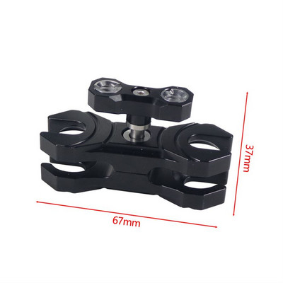 Kettős 20 mm-es golyósfejű kapocs Magic kar bilincs 1/4 3/8 Arri Pin Adapter 360 forgó ketrec szerelék meghosszabbítható monitor állvány fénytartó
