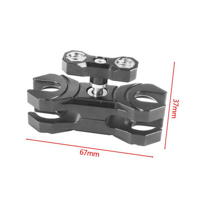 Kettős 20 mm-es golyósfejű kapocs Magic kar bilincs 1/4 3/8 Arri Pin Adapter 360 forgó ketrec szerelék meghosszabbítható monitor állvány fénytartó