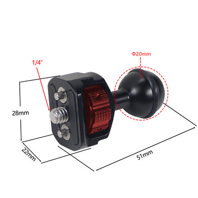 Kettős 20 mm-es golyósfejű kapocs Magic kar bilincs 1/4 3/8 Arri Pin Adapter 360 forgó ketrec szerelék meghosszabbítható monitor állvány fénytartó