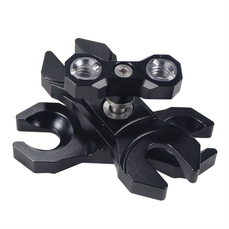 Kettős 20 mm-es golyósfejű kapocs Magic kar bilincs 1/4 3/8 Arri Pin Adapter 360 forgó ketrec szerelék meghosszabbítható monitor állvány fénytartó