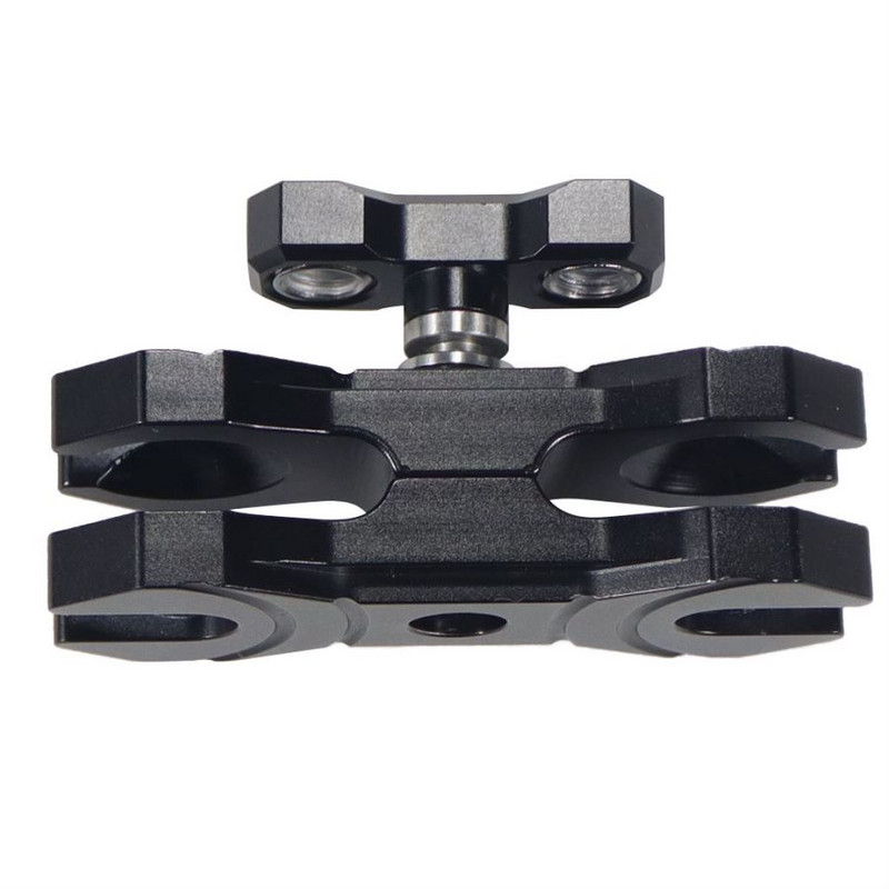 Kettős 20 mm-es golyósfejű kapocs Magic kar bilincs 1/4 3/8 Arri Pin Adapter 360 forgó ketrec szerelék meghosszabbítható monitor állvány fénytartó