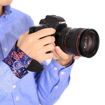 Ретро етнически стил фотоапарат каишка през рамо за врата Многоцветна серия PU кожен ретро регулируем колан за Nikon Sony DSL/DSLR