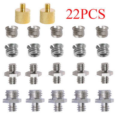 1 set 1/4" 3/8" ili 5/8" konverterskih vijaka s navojem Metalni adapterski nosač za kameru/kuglastu glavu/stativ/monopod/stalak za svjetlo/naramenicu