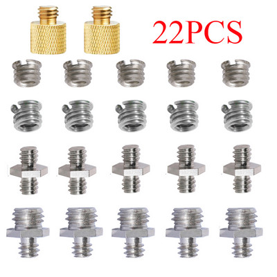 1 set 1/4" 3/8" ili 5/8" konverterskih vijaka s navojem Metalni adapterski nosač za kameru/kuglastu glavu/stativ/monopod/stalak za svjetlo/naramenicu