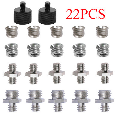 1 set 1/4" 3/8" ili 5/8" konverterskih vijaka s navojem Metalni adapterski nosač za kameru/kuglastu glavu/stativ/monopod/stalak za svjetlo/naramenicu