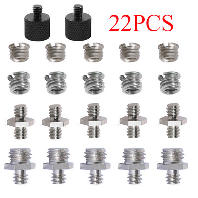 1 set 1/4" 3/8" ili 5/8" konverterskih vijaka s navojem Metalni adapterski nosač za kameru/kuglastu glavu/stativ/monopod/stalak za svjetlo/naramenicu