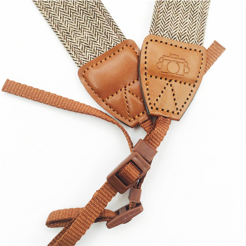 Foleto univerzális állítható fényképezőgép váll nyakpánt pamut bőr öv Nikon Canon DSLR fényképezőgépekhez szíj tartozékok alkatrész