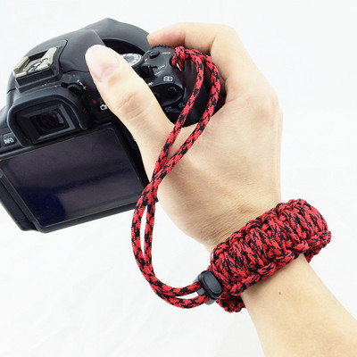 Каишка за цифров фотоапарат Анти-загубена каишка за китка на фотоапарата Ръкохватка Paracord Braided Wristband за Nikon Canon Sony Pentax PanasonicDSLR