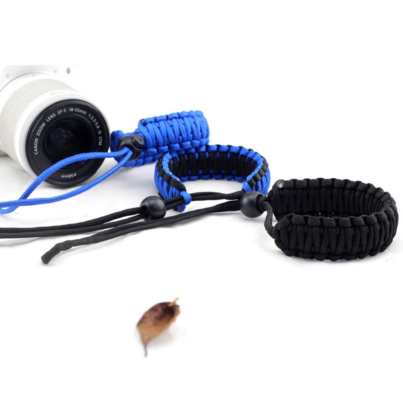 Skaitmeninio fotoaparato dirželis, apsaugantis nuo pametimo fotoaparato riešo dirželis Rankena Paracord pinta apyrankė, skirta Nikon Canon Sony Pentax PanasonicDSLR