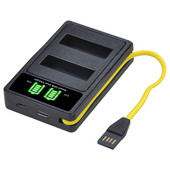 Încărcător dublu LED cu tip C pentru baterie Panasonic DMW-BLH7 DMW BLH7 Lumix DMC-LX15 DMC GM5 GF7 GM1 GF8 GF9 LX10 BLH7E BLH7PP