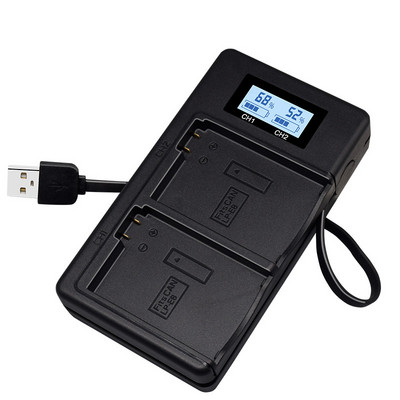 Încărcător de baterie USB LCD pentru cameră inteligentă LP-E8 pentru aparatul foto Canon EOS 550D/ 600D/ 650D/700D Încărcător rapid de încărcare dublă Power Bank mobil