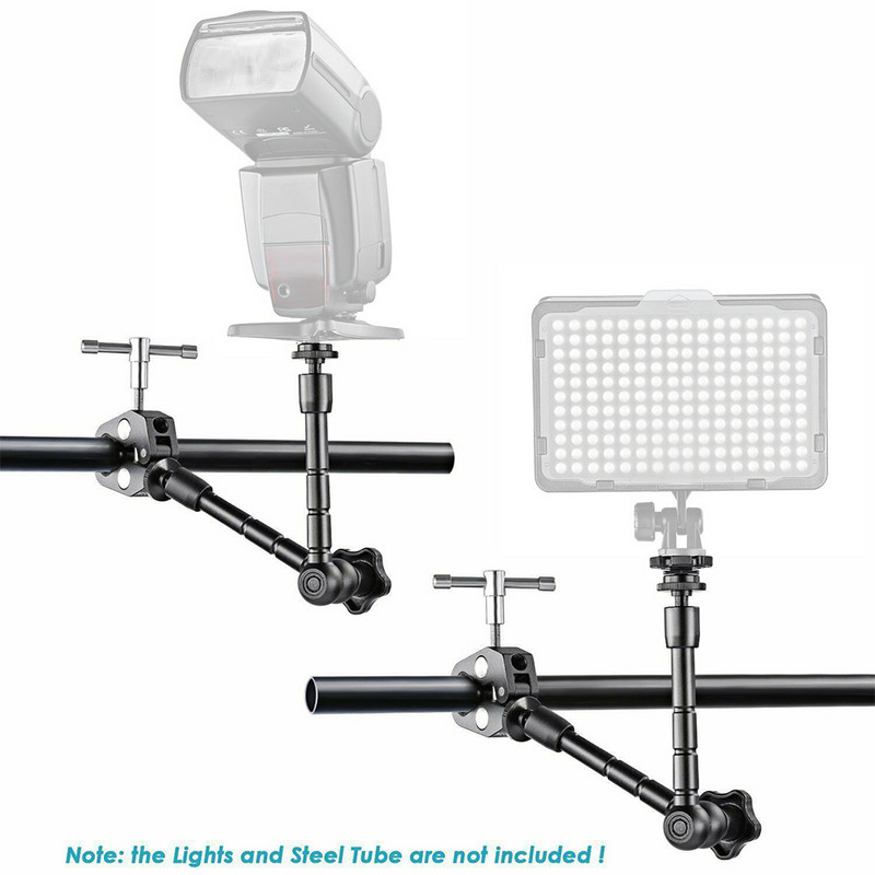 Μεταλλικός μαγικός βραχίονας Super Clip Crab Clamp Αρθρωτοί βραχίονες συγκράτησης για οθόνη LCD φλας LED Light Video SLR DSLR αξεσουάρ κάμερας