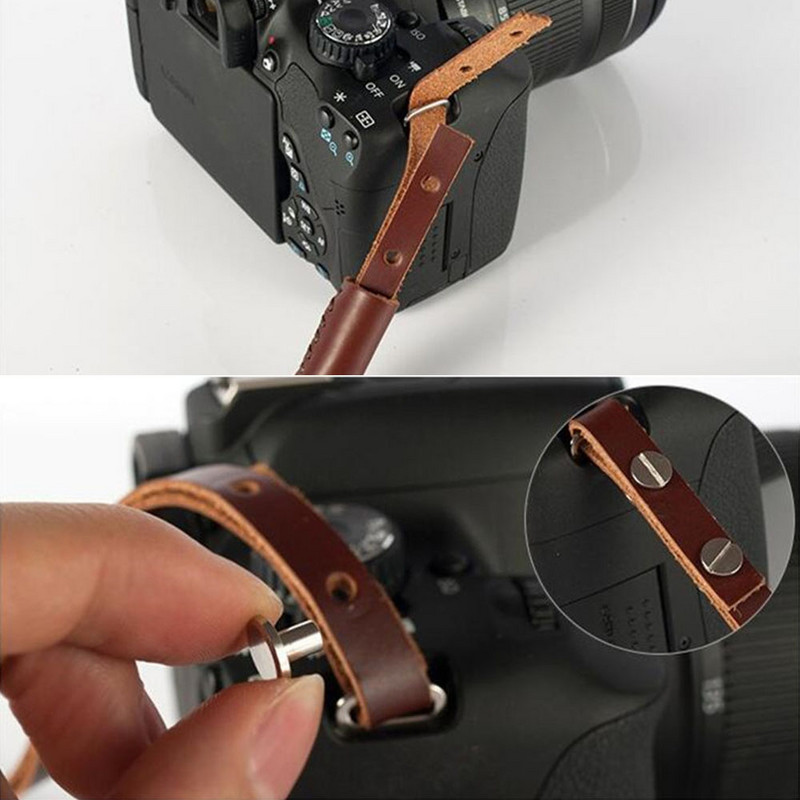 CAENBOO univerzalni ručni remen za ručni fotoaparat od prave kože za Canon Nikon Sony Fuji Leica Mirrorless/SLR digitalni fotoaparat