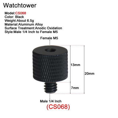 Muški 1/4" na ženski 3/8" 5/8" M4 M5 M6 M8 M10 Univerzalni navojni vijci Montažni adapter za bljeskalicu, tronožac, svjetlo, MIC stalak, fotoaparat, DSLR