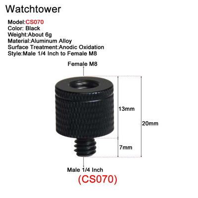 Muški 1/4" na ženski 3/8" 5/8" M4 M5 M6 M8 M10 Univerzalni navojni vijci Montažni adapter za bljeskalicu, tronožac, svjetlo, MIC stalak, fotoaparat, DSLR