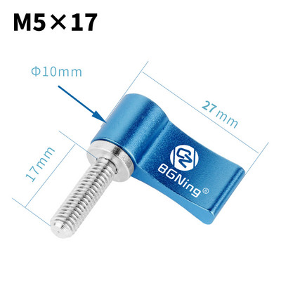 BGNing aliuminio L tipo priveržkite rankeną, varžtą, fiksavimą, 7 formų reguliuojamą rankenėlę Varžtas M5 M4 Reguliuojami varžtai DSLR fotoaparatas